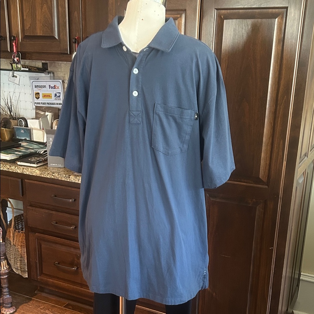 Beach & Barn Sz XXL Men's Blue Polo Shirt GUC